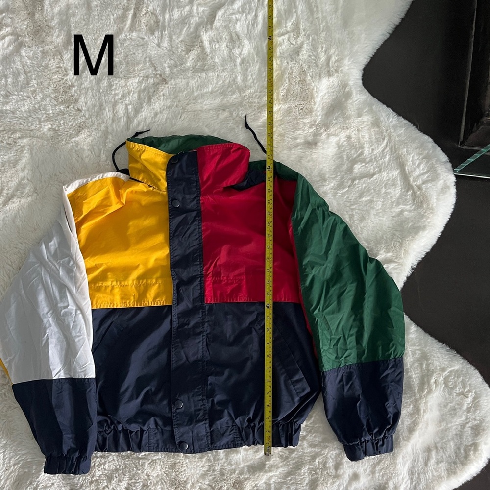 Colorblock Windbreaker Jacket w Hood